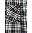 Milwaukee Leather MNG21615 Women's Black and White Long Sleeve Cotton Flannel Shirt