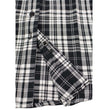 Milwaukee Leather MNG21615 Women's Black and White Long Sleeve Cotton Flannel Shirt