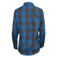 Milwaukee Leather MNG21618 Women's Brown and Aqua Long Sleeve Cotton Flannel Shirt