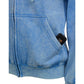 Milwaukee Leather MNG21621 Women's Distressed Blue Sweatshirt Full Zip Up Long Sleeve Casual Hoodie - with Pocket