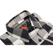Milwaukee Leather MNG21633 Women's Casual Black and White Long Sleeve Cotton Flannel Shirt