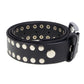 Milwaukee Leather MP7100 Men's Studded Black Genuine Leather Belt for Biker with Buckle - 1.5 inches Wide
