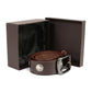 Milwaukee Leather MP7107 Men's 5 Cent Buffalo Coin - Brown Leather Belt w/ Interchangeable Buckle - 1.5 inches Wide