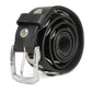 Milwaukee Leather MP7120 Men's Chrome Conchos - Black Leather Belt with Interchangeable Buckle - 1.5 inches Wide