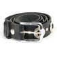 Milwaukee Leather MP7120 Men's Chrome Conchos - Black Genuine Leather Belt with Interchangeable Buckle - 1.5 inches Wide