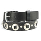 Milwaukee Leather MP7120 Men's Chrome Conchos - Black Leather Belt with Interchangeable Buckle - 1.5 inches Wide