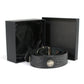 Milwaukee Leather MP7123 Men's Cross Hatch & 5 Cent Buffalo-Black Leather Belt w/ Interchangeable Buckle-1.5 In Wide