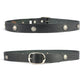 Milwaukee Leather MP7123 Men's Cross Hatch & 5 Cent Buffalo-Black Leather Belt w/ Interchangeable Buckle-1.5 In Wide