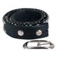 Milwaukee Leather MP7131 Men's Chrome Studded & Star Emblem Black Leather Belt w/ Interchangeable Buckle -1.5 in Wide