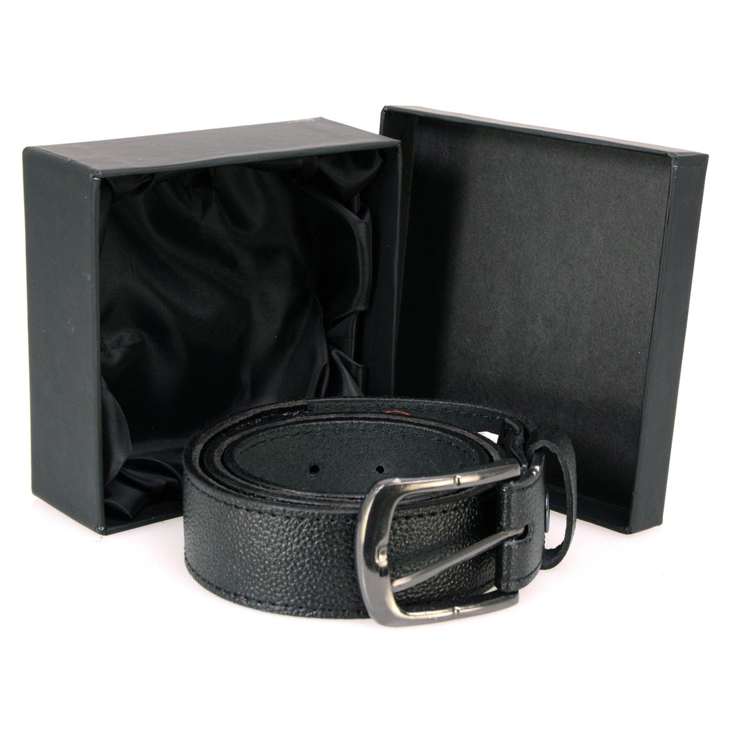 Milwaukee Leather MP7150 Men's Black Genuine Cowhide Leather Money Belt W/ Secure Front Buckle for Motorcycle Rider