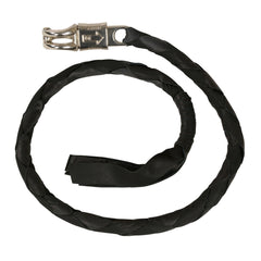 Milwaukee Leather 36'' Genuine Leather Whip - Black Get Back Whip for Handlebar - Biker Whip - MP7900