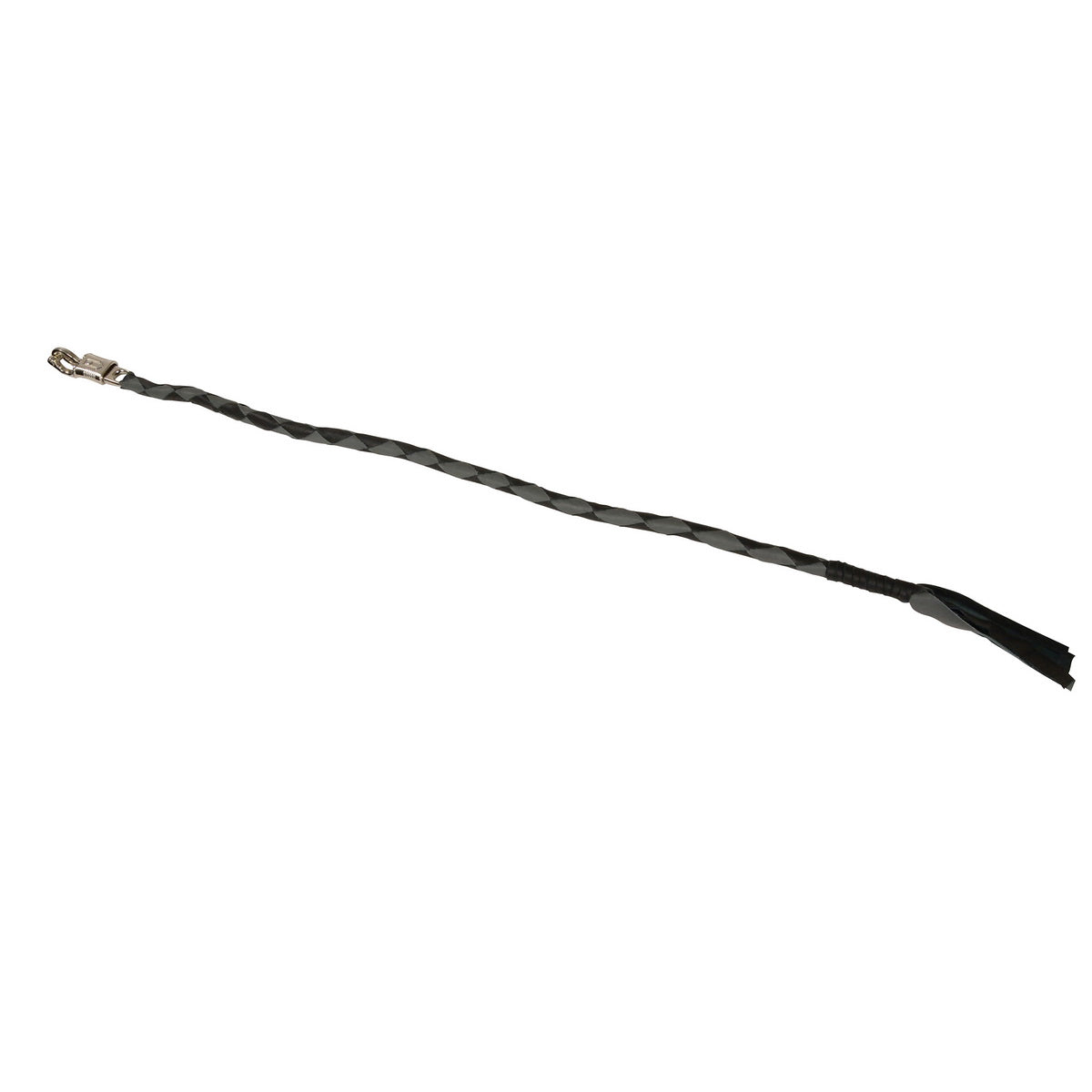 Milwaukee Leather 36'' Genuine Leather Whip - Black and Grey Get Back Whip for Handlebar - Biker Whip - MP7900