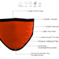 Milwaukee Leather (Multi-Pack) MP7924FM 'Black and Orange' 100 % Cotton Protective Face Mask with Optional Filter Pocket