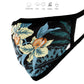 Milwaukee Leather MP7924FM Ladies 'Floral Print' 100 % Cotton Protective Face Mask with Optional Filter Pocket