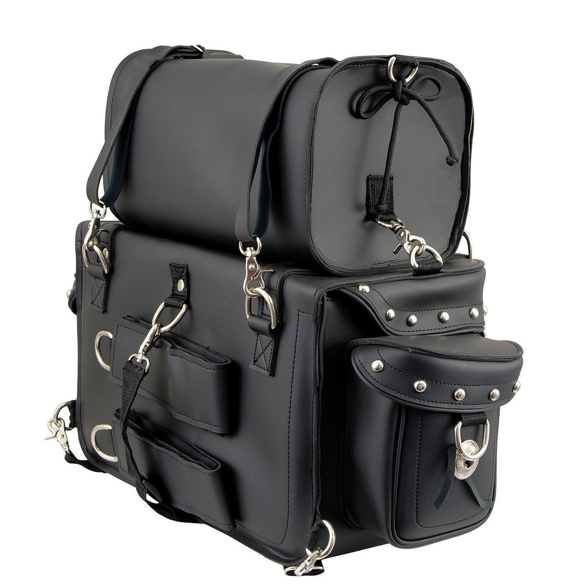 Milwaukee Leather MP8100S Large Black PVC 2-Piece Studded