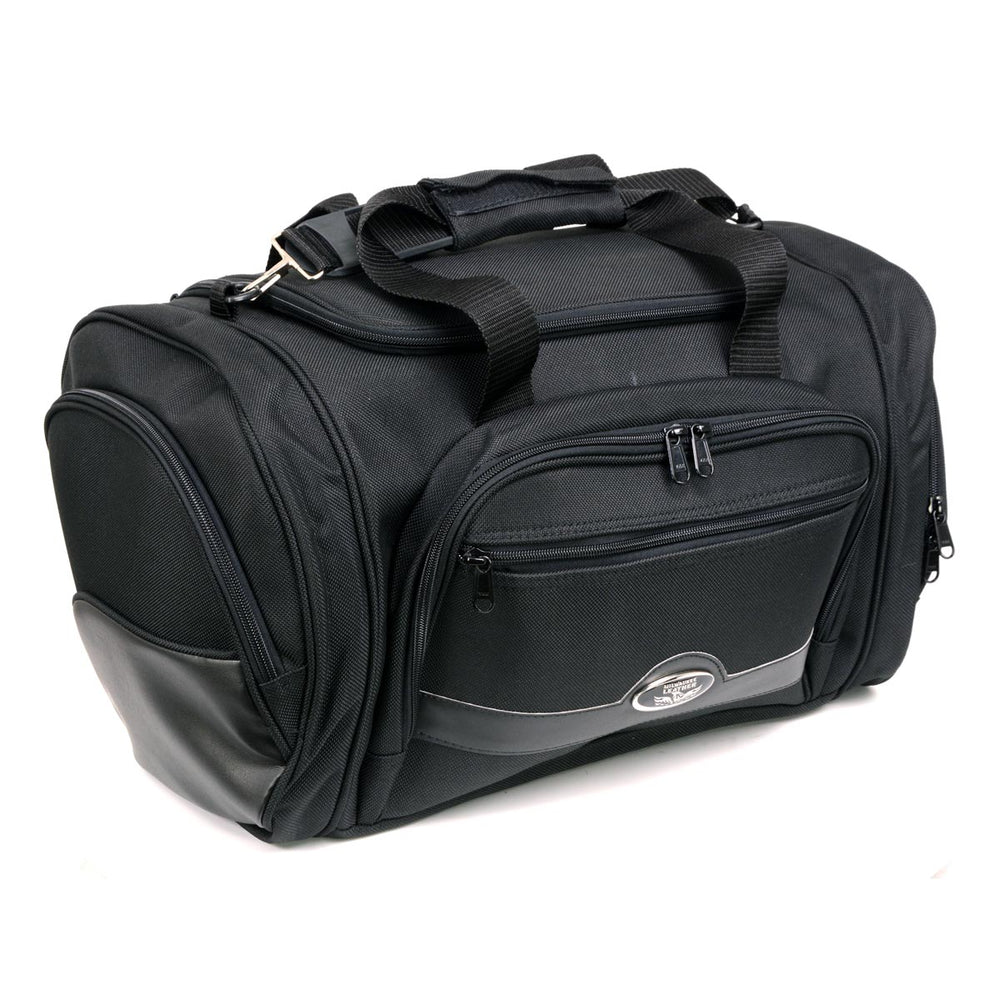 Milwaukee Leather MP8117 Large Black Textile Motorcycle Duffle Style Roll Bag