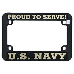 Hot Leathers Proud To Serve U.S. Navy License Plate Frame MPA1709