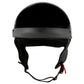 Milwaukee Helmets MPH9719DOT 'Momentum' DOT Black Half Face Motorcycle Helmet for Men and Women Biker w/ Drop Down Visor