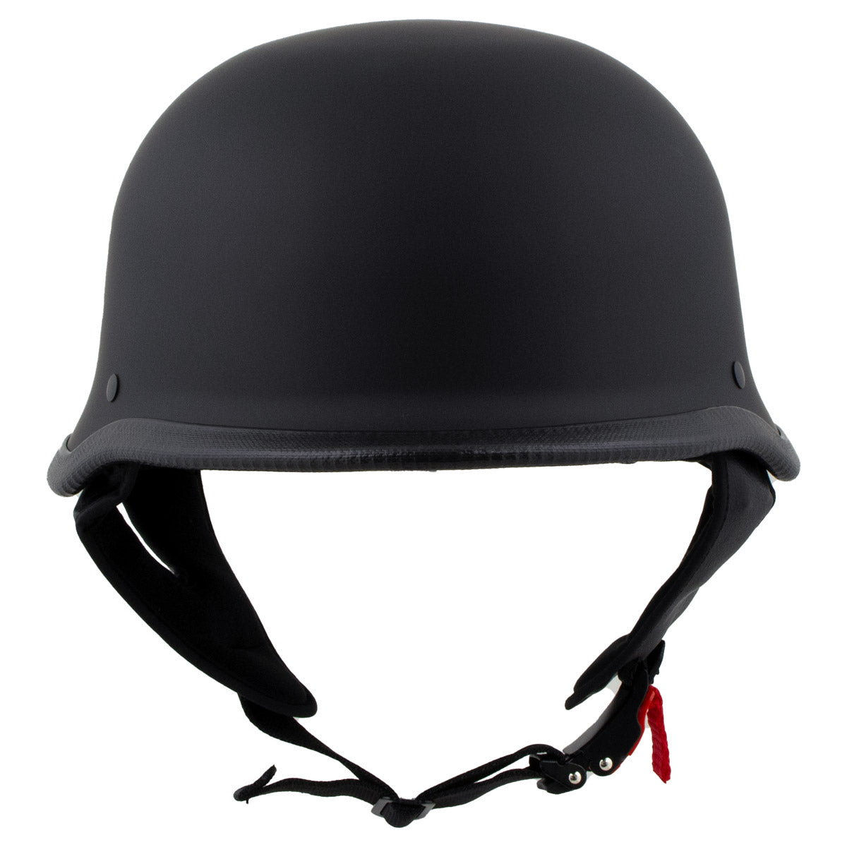 Milwaukee Helmets MPH9740DOT Motorrad DOT German Style Matte Black Half Face Motorcycle Bikers Helmet