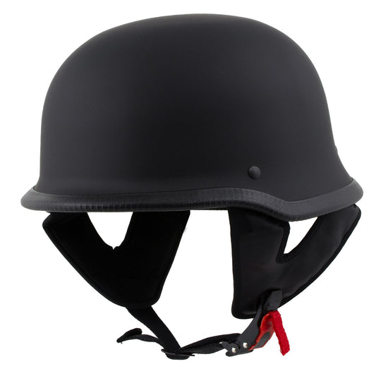 Milwaukee Helmets MPH9740DOT Motorrad DOT German Style Matte Black Half Face Motorcycle Helmet Biker