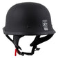 Milwaukee Helmets MPH9740DOT Motorrad DOT German Style Matte Black Half Face Motorcycle Bikers Helmet