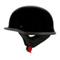 Milwaukee Helmets MPH9741DOT Motorrad DOT German Style Gloss Black Half Face Motorcycle Helmet Biker