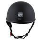 Milwaukee Helmets MPH9750DOT 'Polo Style' DOT Matte Black Motorcycle Half Face Helmet for Men and Women Biker