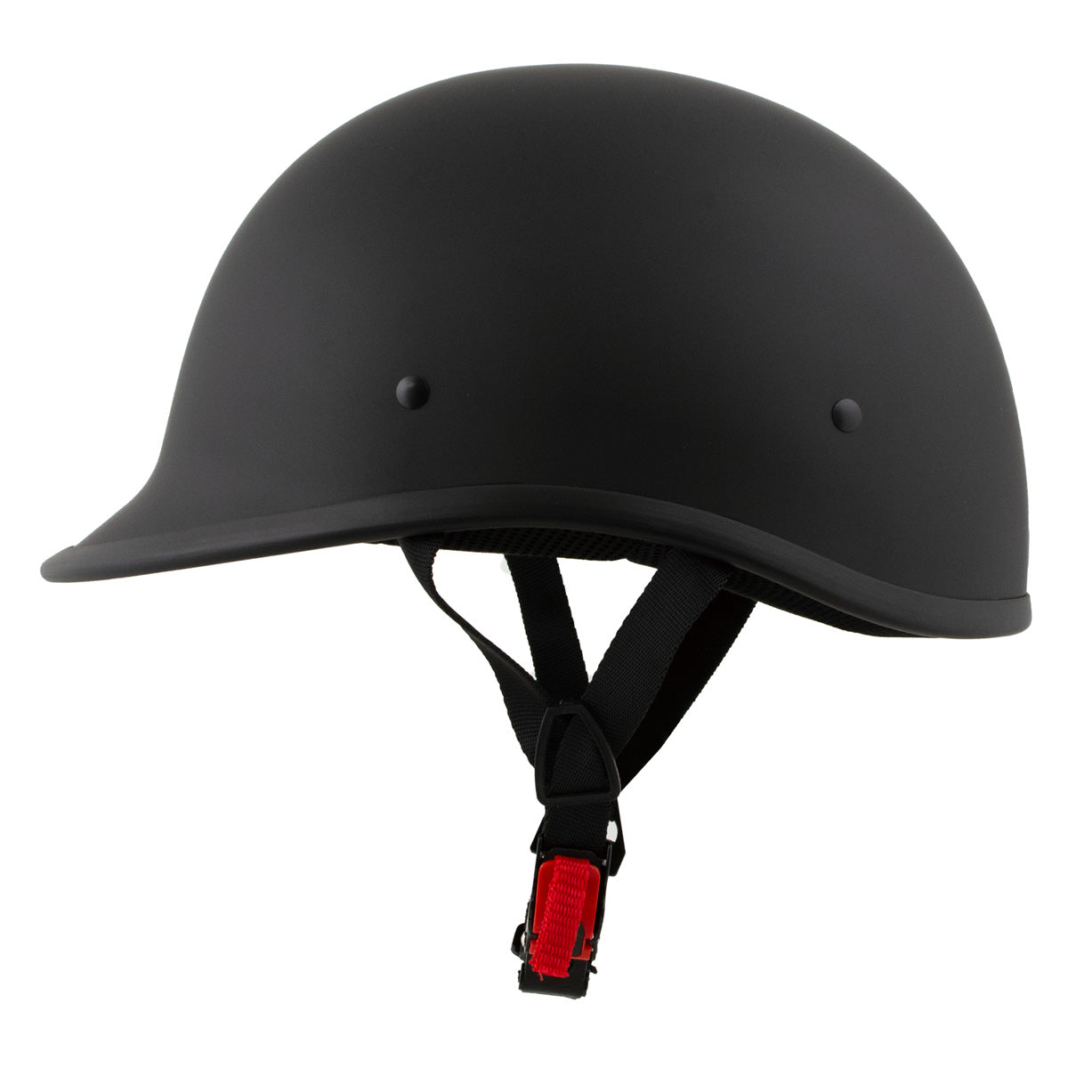 Milwaukee Helmets Polo Style Matte Black Motorcycle Half Face