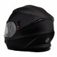 Milwaukee Performance Helmets MPH9803DOT 'Ionized' Matte Black Advanced Modular Motorcycle Helmet with Drop Down Visor