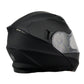 Milwaukee Performance Helmets MPH9803DOT Ionized Matte Black Advanced Modular Motorcycle Helmet w/ Drop Down Visor