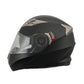 Milwaukee Performance Helmets MPH9804DOT Matte Black Modular Racing Helmet with Drop Down Tinted Visor