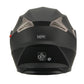 Milwaukee Performance Helmets MPH9804DOT Matte Black Modular Racing Helmet with Drop Down Tinted Visor