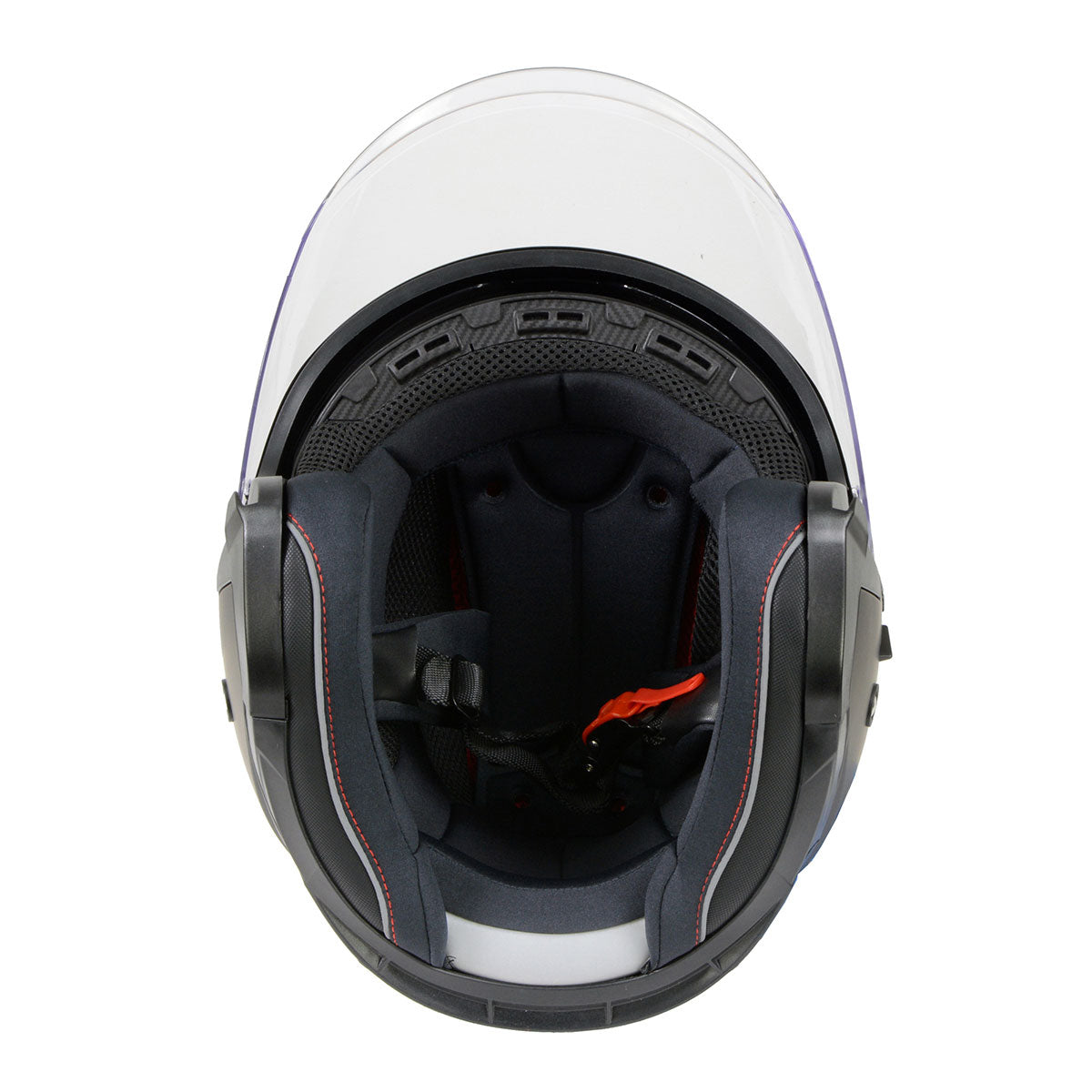 Milwaukee Performance Helmets MPH9805DOT Shift Open Face 3/4 Matte Black Helmet Biker w/ Drop Down Visor
