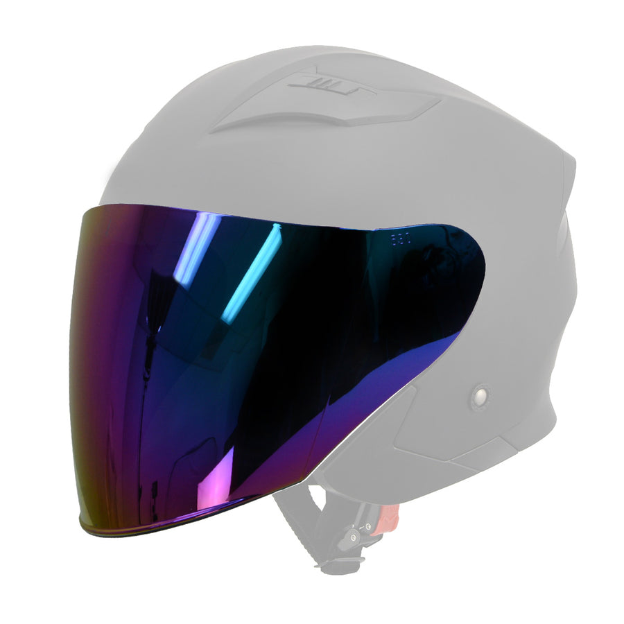 Milwaukee Helmets MPH9826 Rainbow Replacement Shield for MPH982X 3/4 Open Face Helmet Series