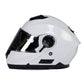Milwaukee Helmets MPH9816DOT Breeze White Advanced Motorcycle Modular Helmet Biker w/ Drop Down Visor