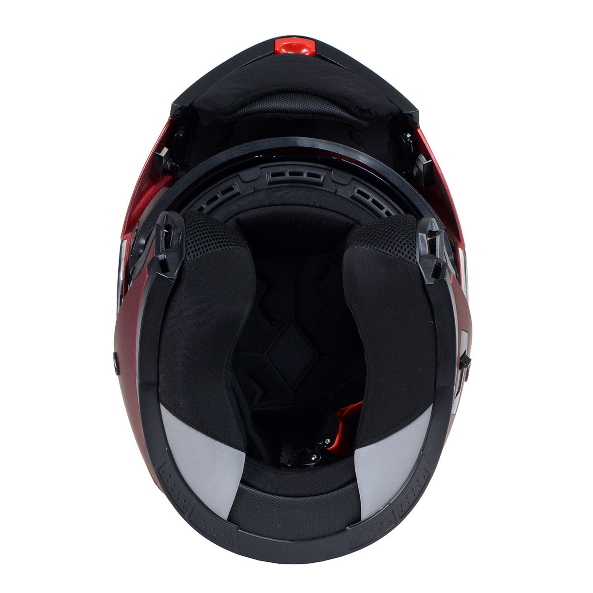 Milwaukee Helmets MPH9817DOT Breeze Red Advanced Motorcycle Modular Helmet Biker w/ Drop Down Visor