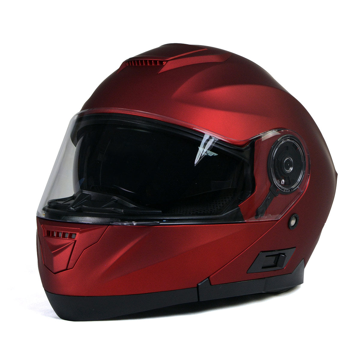 Milwaukee Helmets MPH9817DOT Breeze Red Advanced Motorcycle Modular Helmet Biker w/ Drop Down Visor