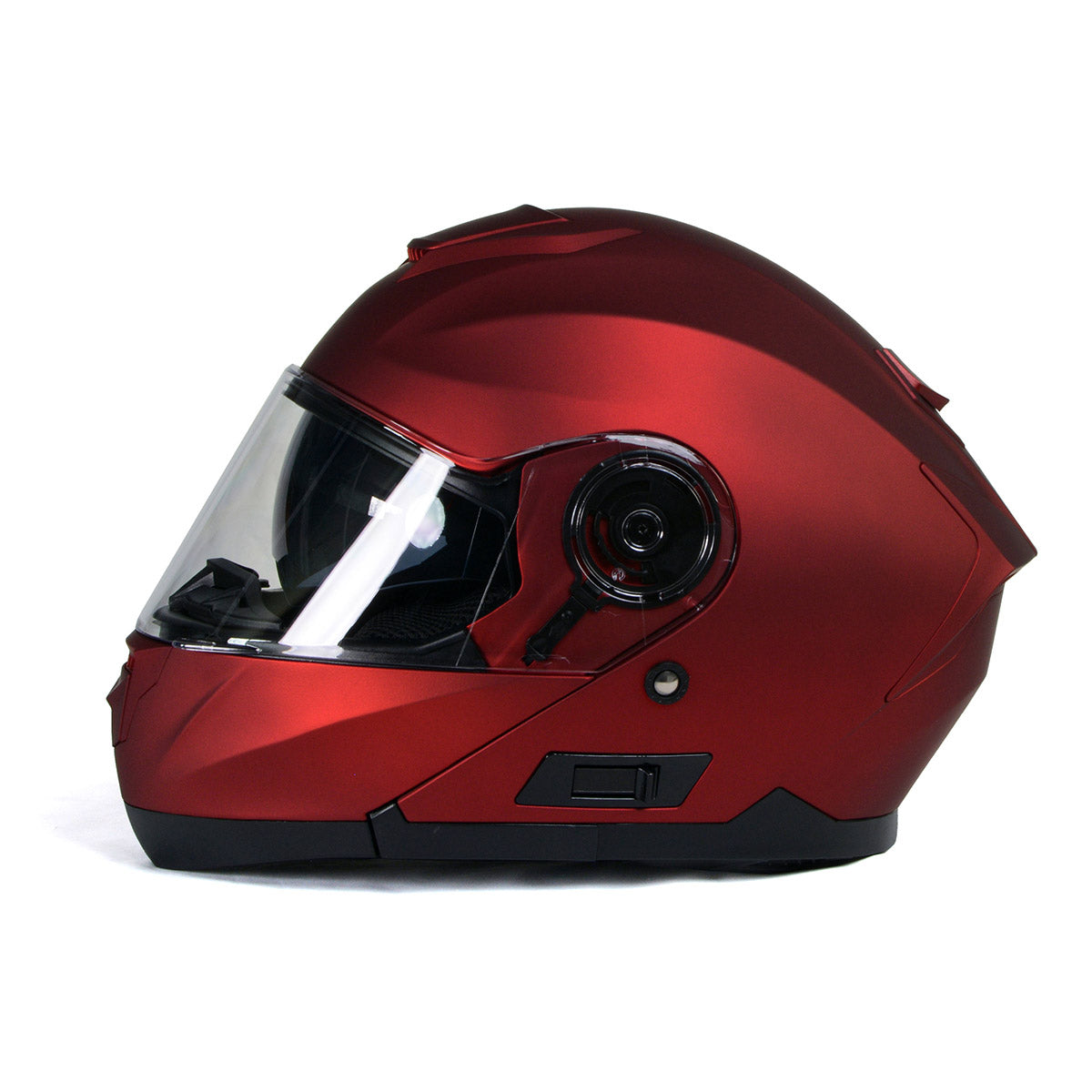 Milwaukee Helmets MPH9817DOT Breeze Red Advanced Motorcycle Modular Helmet Biker w/ Drop Down Visor