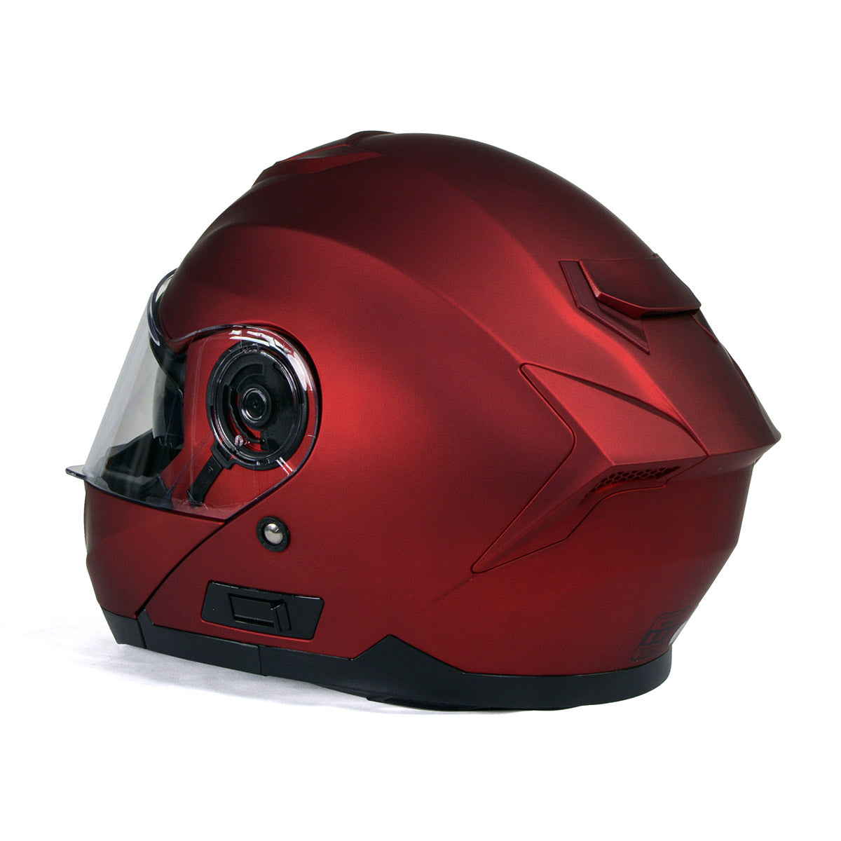 Milwaukee Helmets MPH9817DOT Breeze Red Advanced Motorcycle Modular Helmet Biker w/ Drop Down Visor