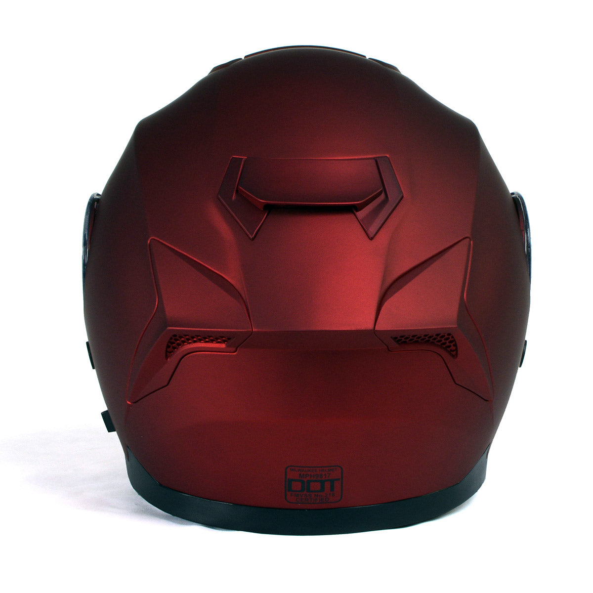 Milwaukee Helmets MPH9817DOT Breeze Red Advanced Motorcycle Modular Helmet Biker w/ Drop Down Visor