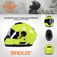 Milwaukee Helmets MPH9819DOT Breeze Green Advanced Motorcycle Modular Helmet Biker w/ Drop Down Visor