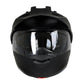 Milwaukee Helmets MPH9820DOT Flat Black Ominous Dual Sport Advanced Motorcycle Modular Helmet Biker