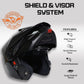 Milwaukee Helmets Gloss Black Ominous Dual Sport Advanced Motorcycle Modular Helmet DOT Approved MPH9821DOT