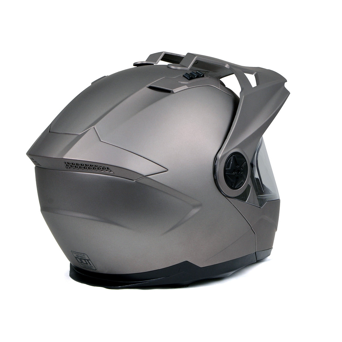 Milwaukee Helmets Silver Ominous Dual Sport Advanced Motorcycle Modular Helmet Biker DOT Approved MPH9822DOT