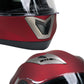 Milwaukee Helmets MPH9826DOT Ionized Flat Red Advanced Motorcycle Modular Helmet w/ Drop Down Visor