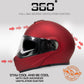 Milwaukee Helmets MPH9827DOT Cypher Flat Red Advanced Motorcycle Modular Helmet w/ Drop Down Visor