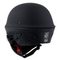 Milwaukee Helmets MPH9830DOT Rascal 3/4 Open Face Flat Black 2 in 1 Motorcycle Helmet Biker
