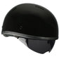 Milwaukee Performance Helmets MPH9851N Novelty 'Classic' Glossy Black Half Helmet with Drop Down Visor
