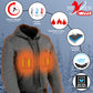 Nexgen Heat NXL2713SET Women's Grey Heated Front Zipper Hoodie Jacket for Winter Cold Weather Riding Outdoor Activities