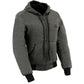 Nexgen Heat NXL2713SET Women's Grey Heated Front Zipper Hoodie Jacket for Winter Cold Weather Riding Outdoor Activities